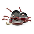 15 Piece Cookware Set - Red Speckle